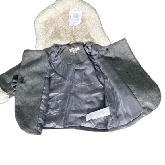 NWT Jessica Simpson Heather Gray Girls Infant Jacket 18M - Picture 7 of 11